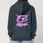 Räglan Kapuzensweatshirts Butterfly Hoodie Grau