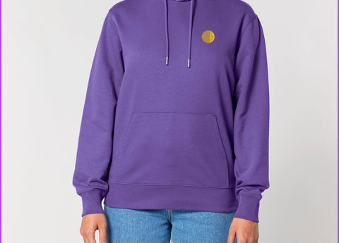 Räglan Kapuzensweatshirts Gelb / XXS Purple Hoodie mit Logo Stick