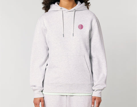 Räglan Kapuzensweatshirts Heather Grey Hoodie mit Logo Stick