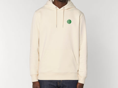Räglan Kapuzensweatshirts Natural Raw Hoodie mit Logo Stick