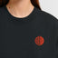 Räglan Oversized T-shirt Oversized T-shirt Schwarz mit Logo Stick