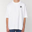 Räglan Oversized T-shirt Oversized T-shirt Weiß mit Logo Stick