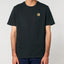 Räglan T-Shirts und Longsleeves Beige / XXS Schwarzes T-Shirt mit Logo Stick
