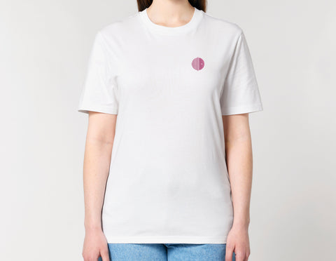 Räglan T-Shirts und Longsleeves Pink / XXS Weißes T-shirt mit Logo Stick