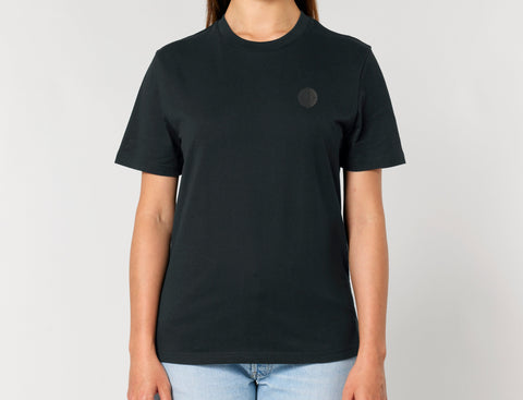 Räglan T-Shirts und Longsleeves Schwarzes T-Shirt mit Logo Stick