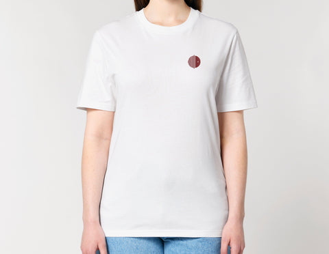 Räglan T-Shirts und Longsleeves Weinrot / XXS Weißes T-shirt mit Logo Stick